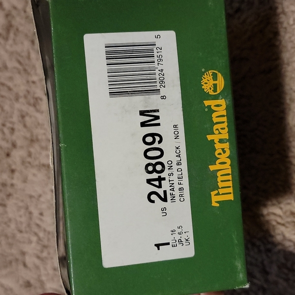 Like New Timberland Hard Bottom Crib Field Black Boots Sz 1c - Picture 5 of 5